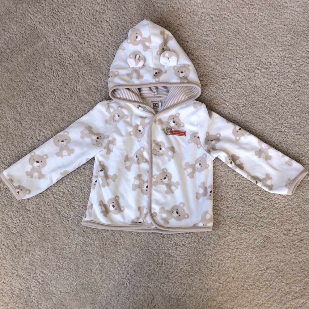 Carter’s fleece bear jacket unisex gender neutral
